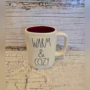 Rae Dunn "Warm & Cozy" Single Sided Mug